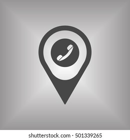 Handset  icon,vector. Flat design.
