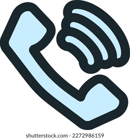 Icono de ilustración de Handset lindo simple