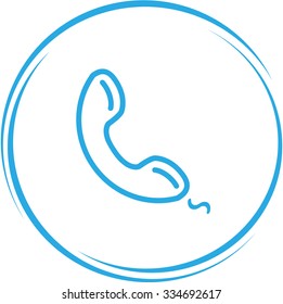 handset. Internet button. Vector icon.