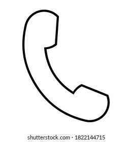 Handset line icon. Telephone outline vector illustration isolated on white background.