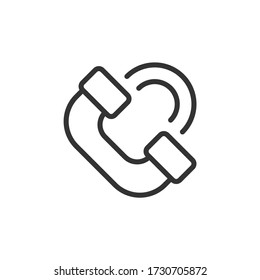 Handset line icon. Vector Illustration.