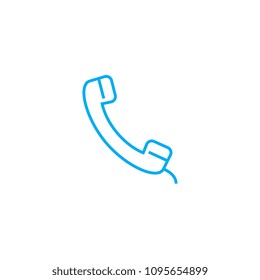 Handset linear icon concept. Handset line vector sign, symbol, illustration.