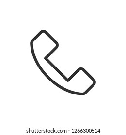 handset. linear icon. Line with editable stroke