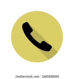 icono de la sombra larga del teléfono. Glifo simple, vector plano de iconos web para ui y ux, sitio web o aplicación móvil