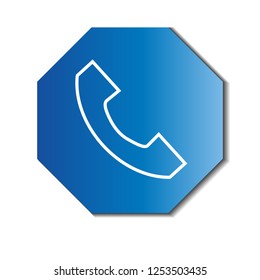 handset on the button eps 10, vector icon