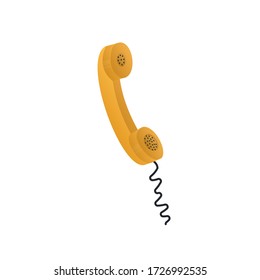 Handset. Phone conversation. Bell, vector illustration