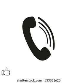 handset phone icon, vector illustration EPS 10