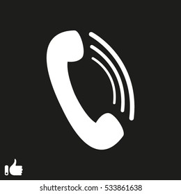 handset phone icon, vector illustration EPS 10