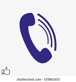 handset phone icon, vector illustration EPS 10