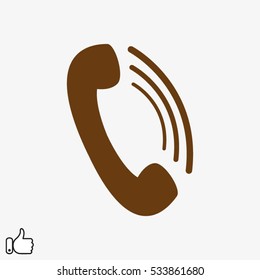 handset phone icon, vector illustration EPS 10