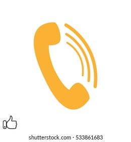handset phone icon, vector illustration EPS 10