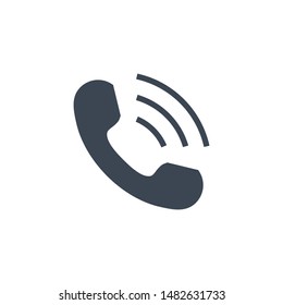 Handset related vector glyph icon. Isolated on white background. Vector illustration.