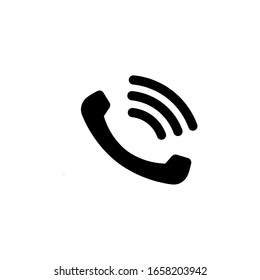 Handset related vector glyph icon. Isolated on white background. eps 10