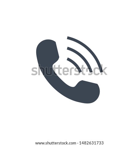 Handset related vector glyph icon. Isolated on white background. Vector illustration.