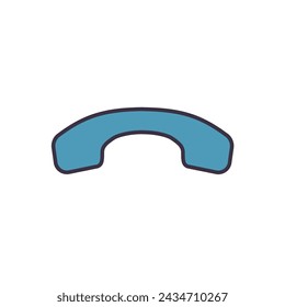 Icono de vector relacionado con el auricular. Aislado sobre fondo blanco. Ilustración de vector