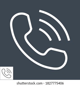 Icono de línea de vector relacionado con el dispositivo de mano. Aislado en fondo negro. Stroke editable.