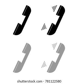 Handset set black and grey color Four items