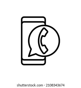 Teléfono en la pantalla de un smartphone. Símbolo del número de teléfono. Ilustración vectorial moderna.