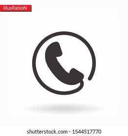handset vector icon . Lorem Ipsum Flat Design