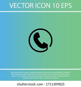 handset vector icon . Lorem Ipsum Flat Design 