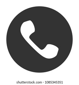 handset vector icon, phone call vector sign, call, support icon