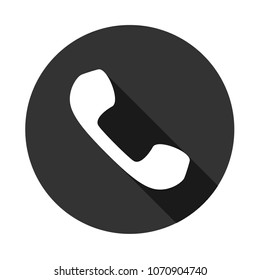 handset vector icon, phone vector sign