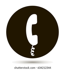 handset. Vector illustration.On a black background.