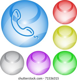 Handset. Vector interface element.