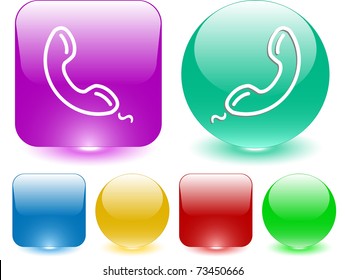 Handset. Vector interface element.