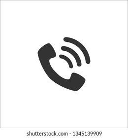 Handset with waves, icon, symbol. Vector illustration. EPS 10