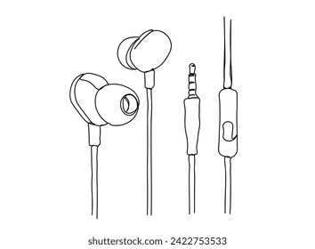 Handfrei, Headset-Einzelzeilenzeichnung