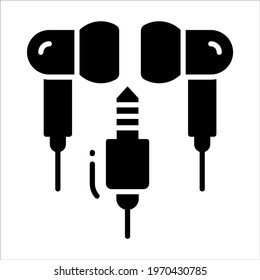 Handsfree solid black vector Icon. that can be easily modified or edit