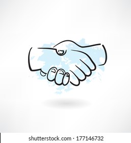 Similar Images, Stock Photos & Vectors of Hand Drawn Handshake icon