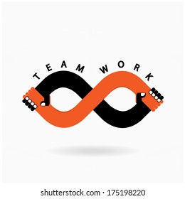 Handshake abstract design vector design template. Business creative concept. Deal, contract, team, cooperation symbol icon