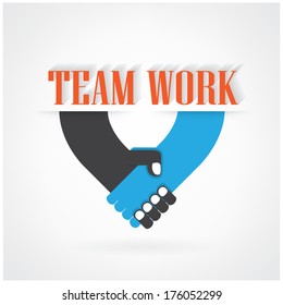 Handshake abstract design vector design template. Business creative concept. Deal, contract, team, cooperation symbol icon