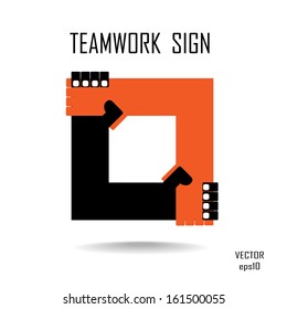 Handshake abstract logo vector design template. Business creative concept. Deal, contract, team, cooperation symbol icon 