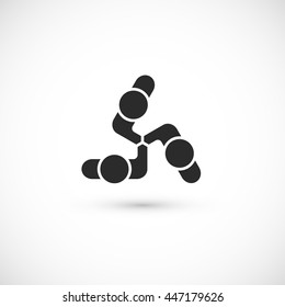 Handshake abstract logo vector design template, business creative concept, cooperation symbol icon, corporate financial sign