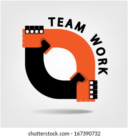 Handshake abstract sign vector design template. Business creative concept. Deal, contract, team, cooperation symbol icon 