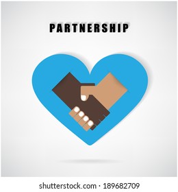 Handshake abstract sign vector design template. Business creative concept.vector illustration contains gradient mesh.