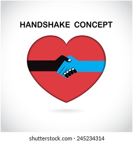 Handshake abstract sign vector design template. Business creative concept. Vector illustration