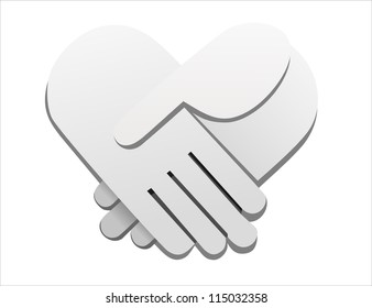 handshake abstract vector illustration