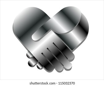 handshake abstract vector illustration