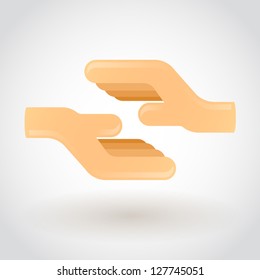 handshake abstract vector illustration