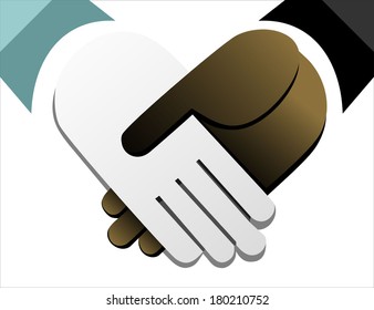 handshake abstract vector illustration