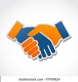 handshake abstract vector illustration