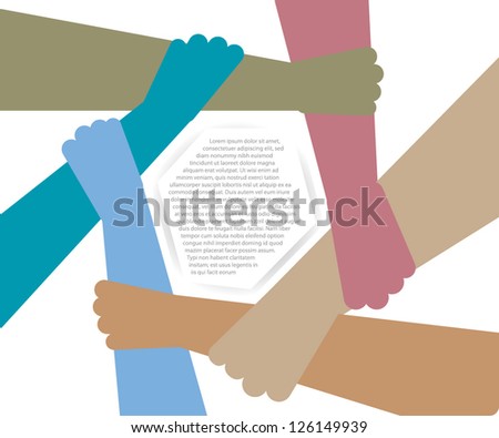 handshake abstract vector illustration