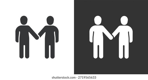 ícone Acordo de Handshake. Ícone de série de glifos sólidos