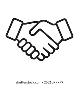 Handshake-Vereinbarungssymbol. Vektorgrafik.