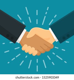 Handshake agreement Shake hands with the business partner's business symbol.