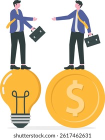 Handshake and Agreement,Business contract. Two business man shaking hands as agreement and long lasting commitment in business.

